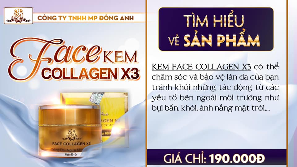 Kem face Đông Anh Collagen X3