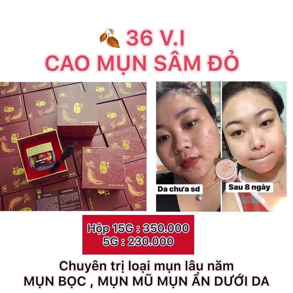 Cao Mụn Sâm Đỏ 36 Vị MeeA Organic Loại Lớn 15g