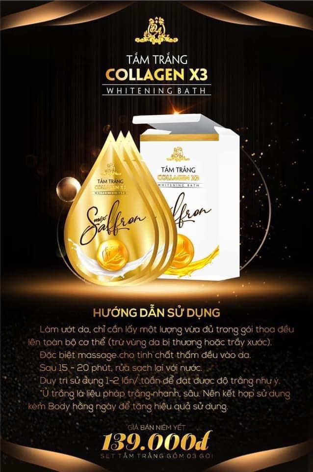 Tắm trắng Saffron Collagen X3 Mỹ Phẩm Đông Anh