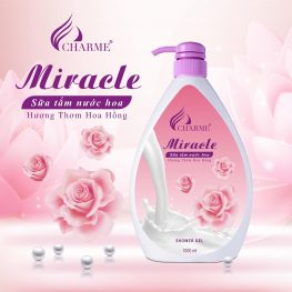 Sữa tắm nước hoa Charme Miracle 1000ml hương Hoa Hồng
