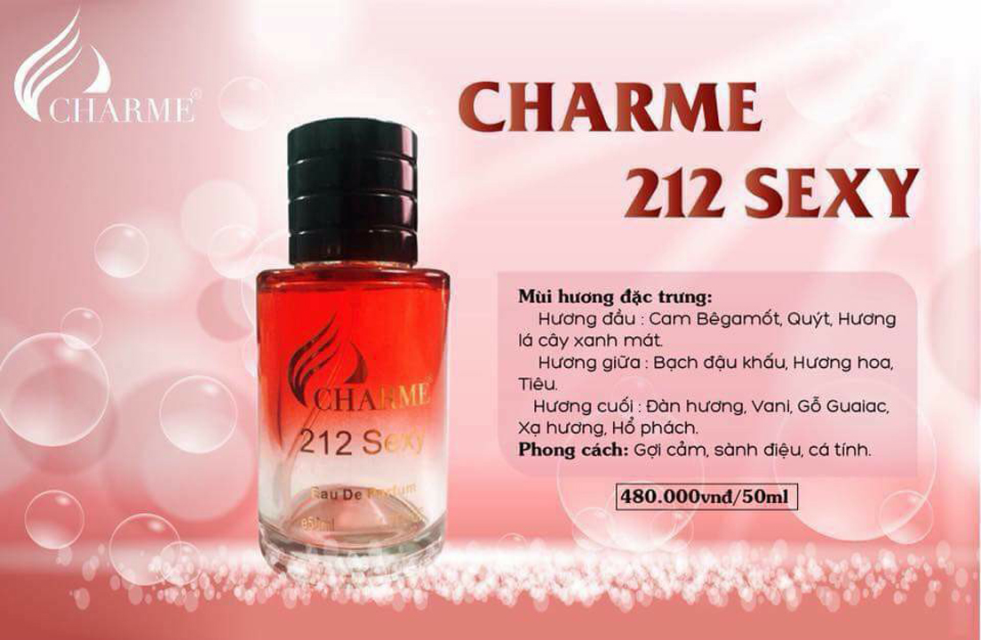 Nước Hoa Nam Charme 212 Sexy 50ml - 8936194690586