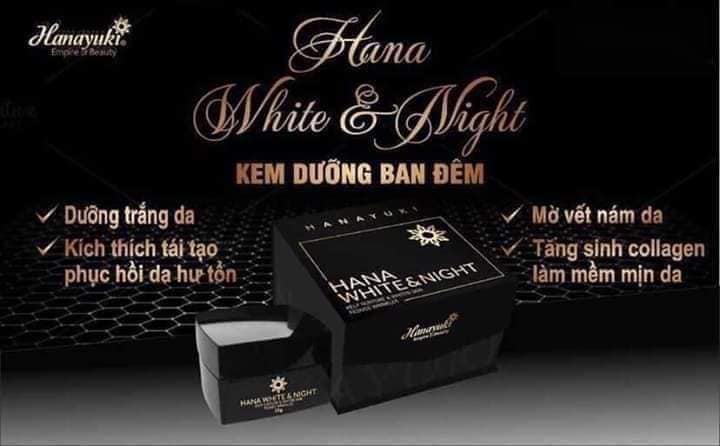 Kem dưỡng trắng da ban đêm Hanayuki White & Night - 8936134180092