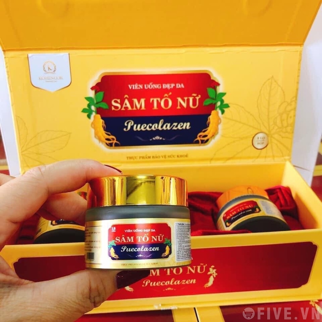 14689-sam-to-nu-17.jpg Viên Uống Sâm Tố Nữ Collagen Puecolazen - 8938527095099