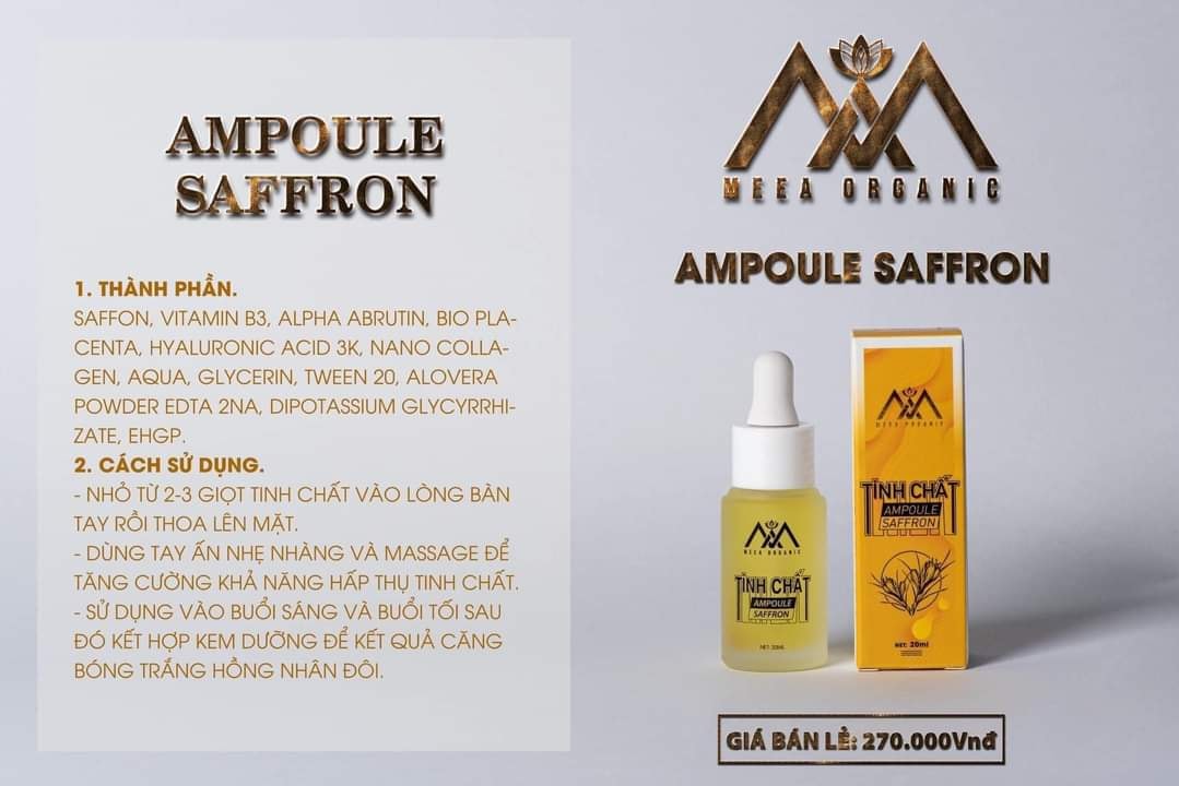 Serum Ampoule Saffron MeeA Organic
