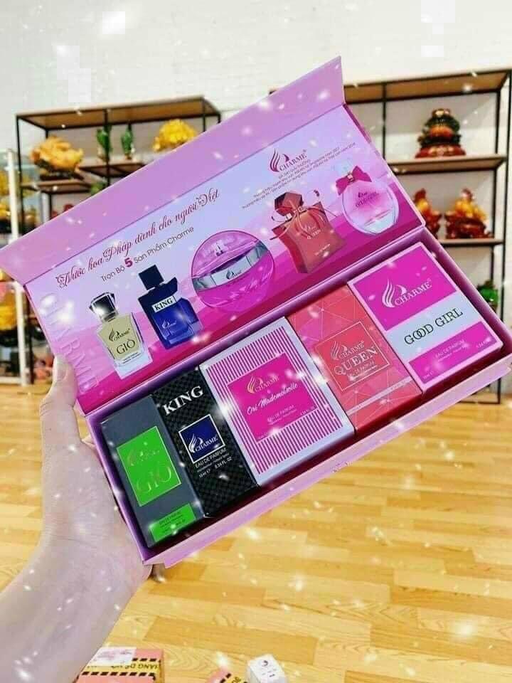 Giá sỉ set 5 Chai Nước Hoa Charme Mini 10ml