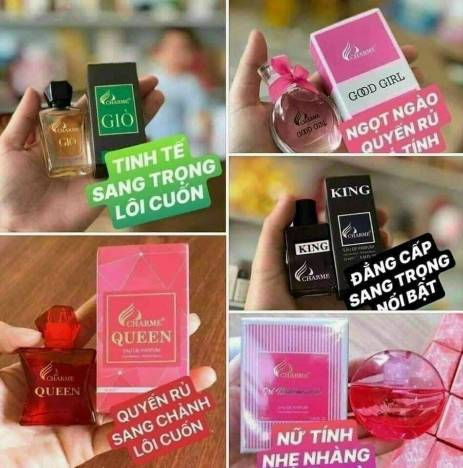 Giá sỉ set 5 Chai Nước Hoa Charme Mini 10ml