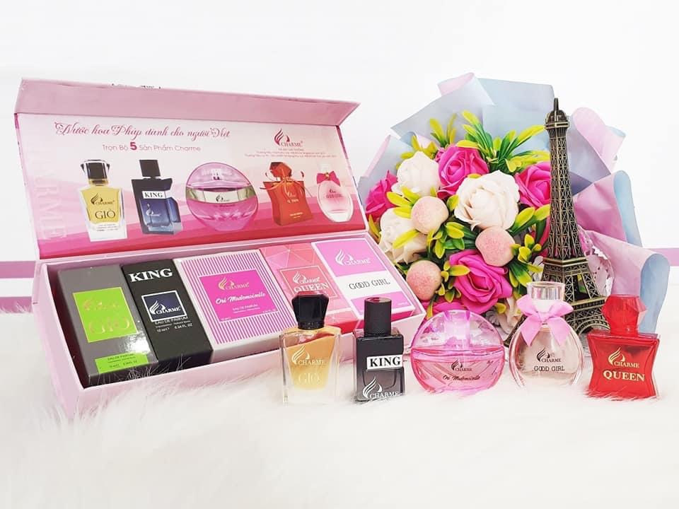 Giá sỉ set 5 Chai Nước Hoa Charme Mini 10ml