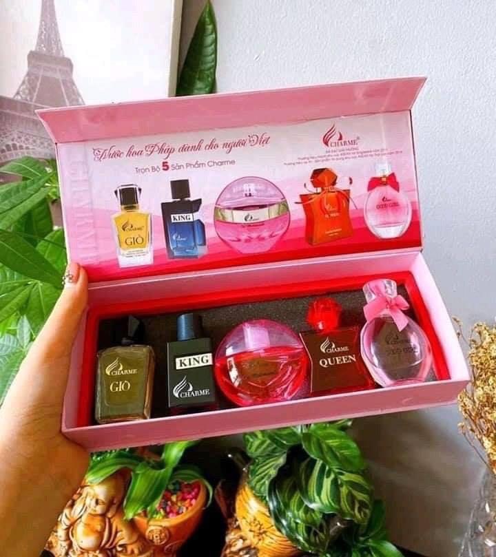 Giá sỉ set 5 Chai Nước Hoa Charme Mini 10ml