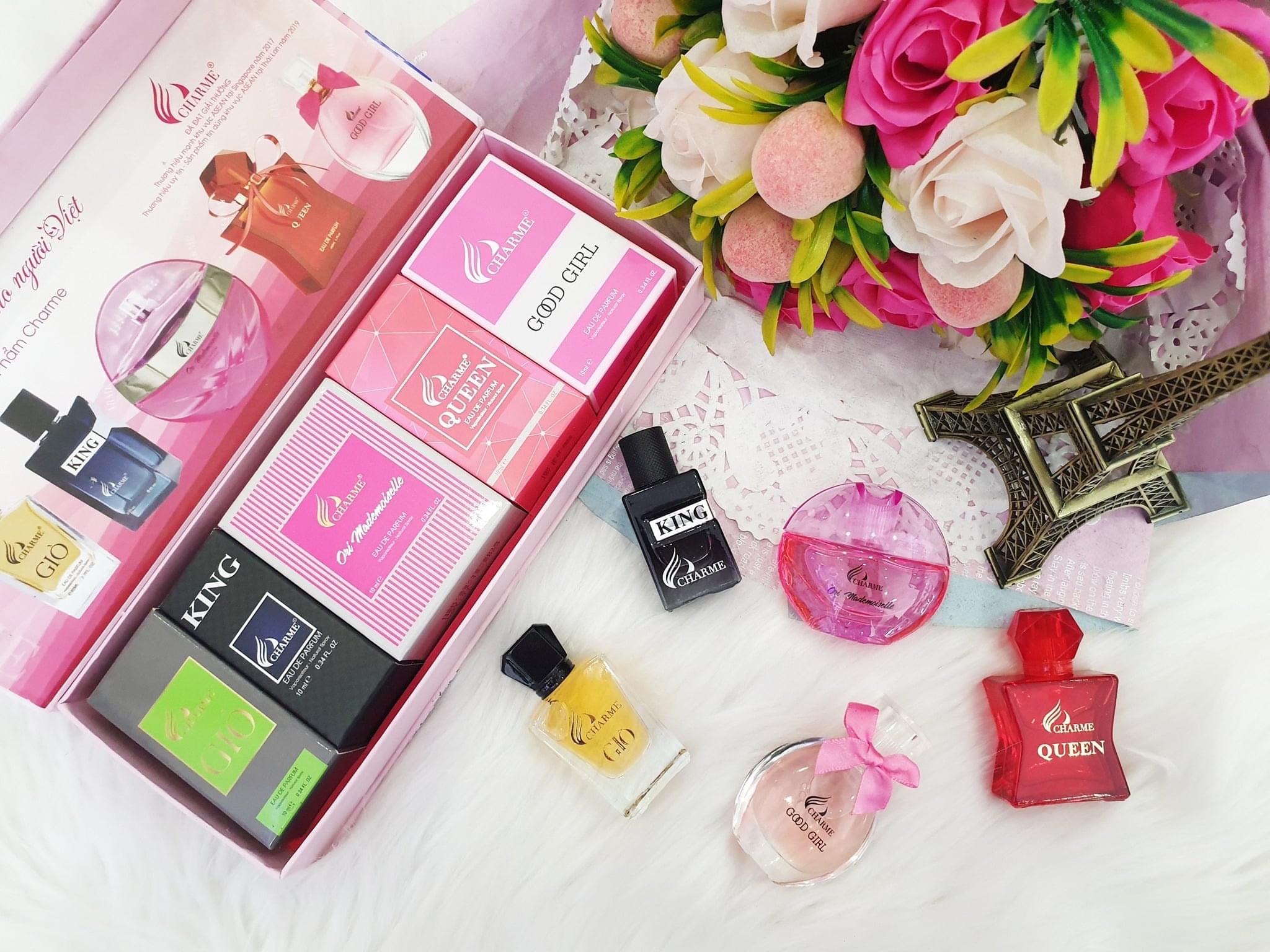Giá sỉ set 5 Chai Nước Hoa Charme Mini 10ml