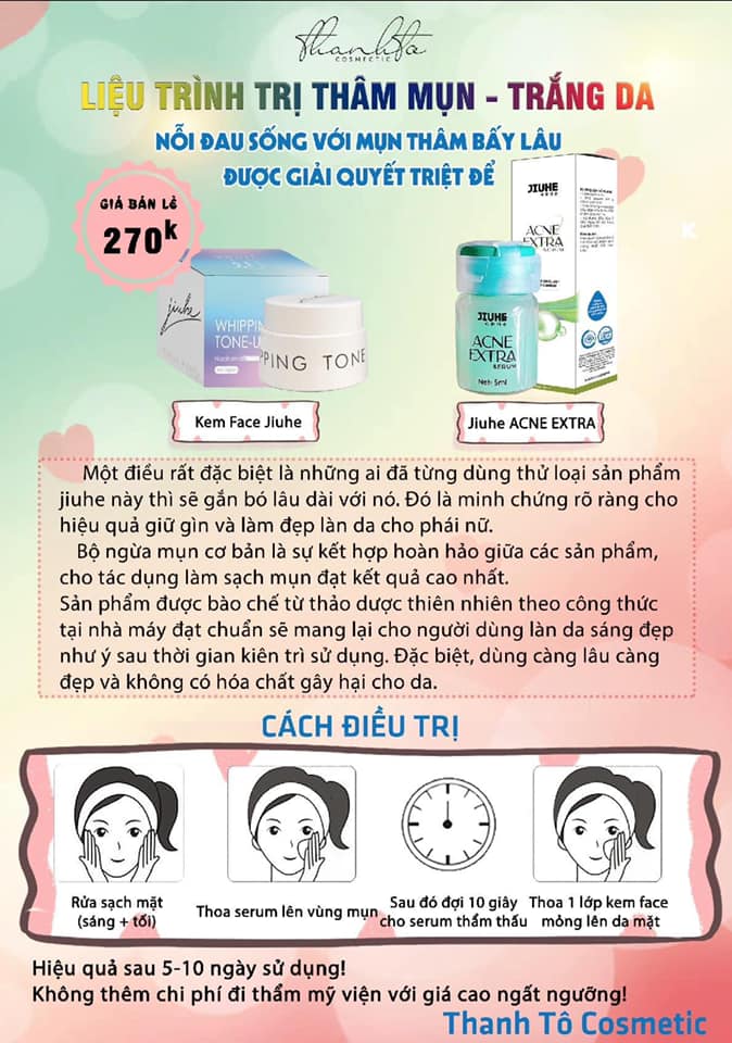 Serum Trị Mụn Jiuhe Acne Extra Thanh Tô Cosmetics - SRMJ
