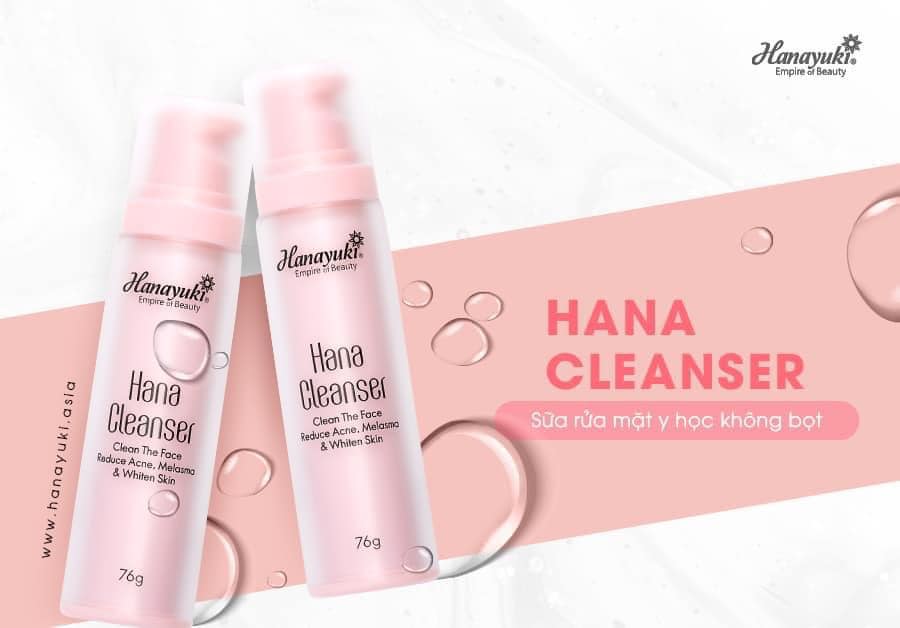 Sữa rửa mặt không bọt Hana Cleanser mini Hanayuki chính hãng - 8936205370094