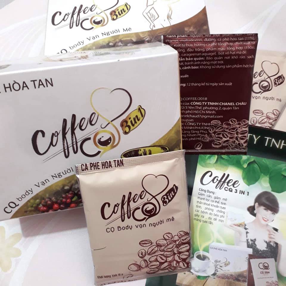 Cafe hòa tan hỗ trợ giảm cân CQ 3in1 công ty Chanel Châu chính hãng - 8938518583093
