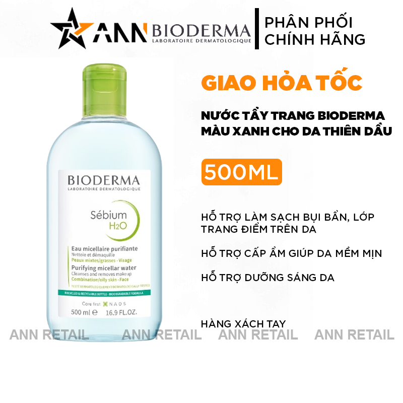 15427_15427-1-20241126121108_20241227122356-1.png Nước Tẩy Trang Bioderma Màu Xanh Sébium H2O 500ml Dành Cho Da Dầu & Hỗn Hợp - 3401575645851