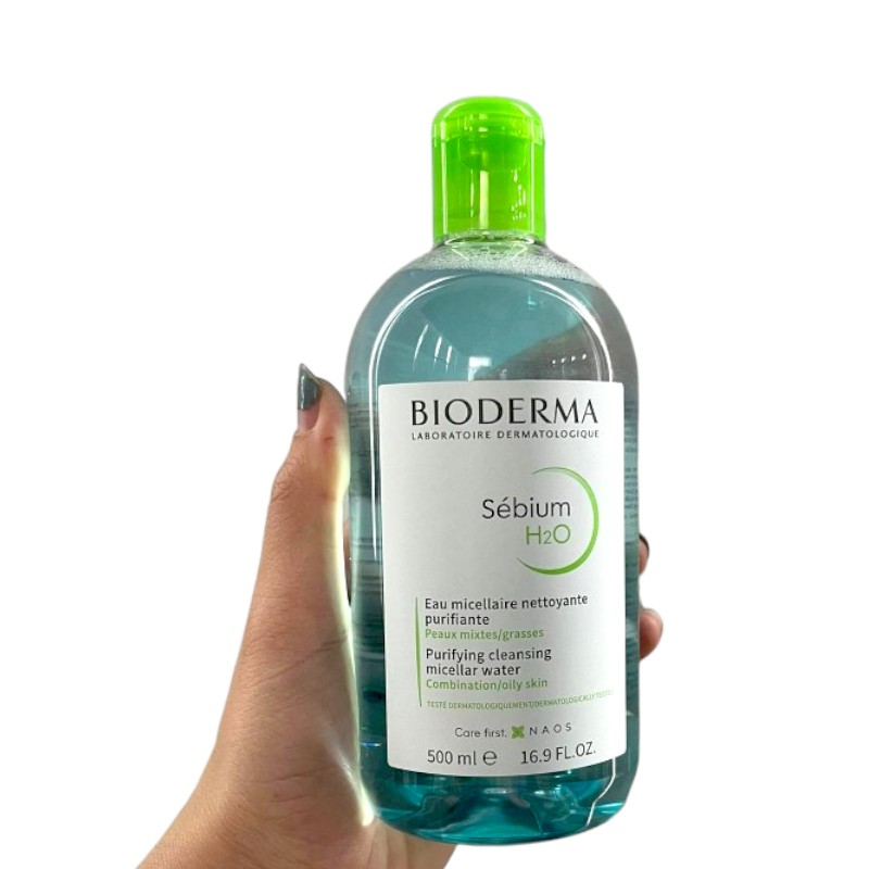Nước Tẩy Trang Bioderma Màu Xanh Sébium H2O 500ml Dành Cho Da Dầu & Hỗn Hợp