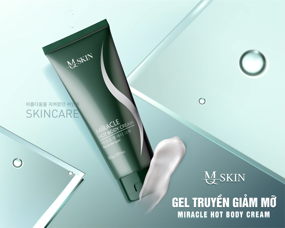 Kem truyền giảm mỡ Miracle Hot Body Cream MQ Skin chính hãng - 8936117150395