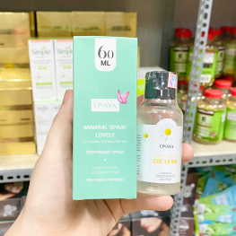 Xịt khoáng khử mùi vùng kínhmàu xanh Minaral Spray Lovely peppermint spray ONAYA Chính hãng - 8938540224049