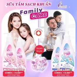 Combo 2 Chai Sữa Tắm Sạch Khuẩn Charme Family Care - 8936194691590