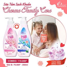 Combo 2 Chai Sữa Tắm Sạch Khuẩn Charme Family Care - 8936194691590