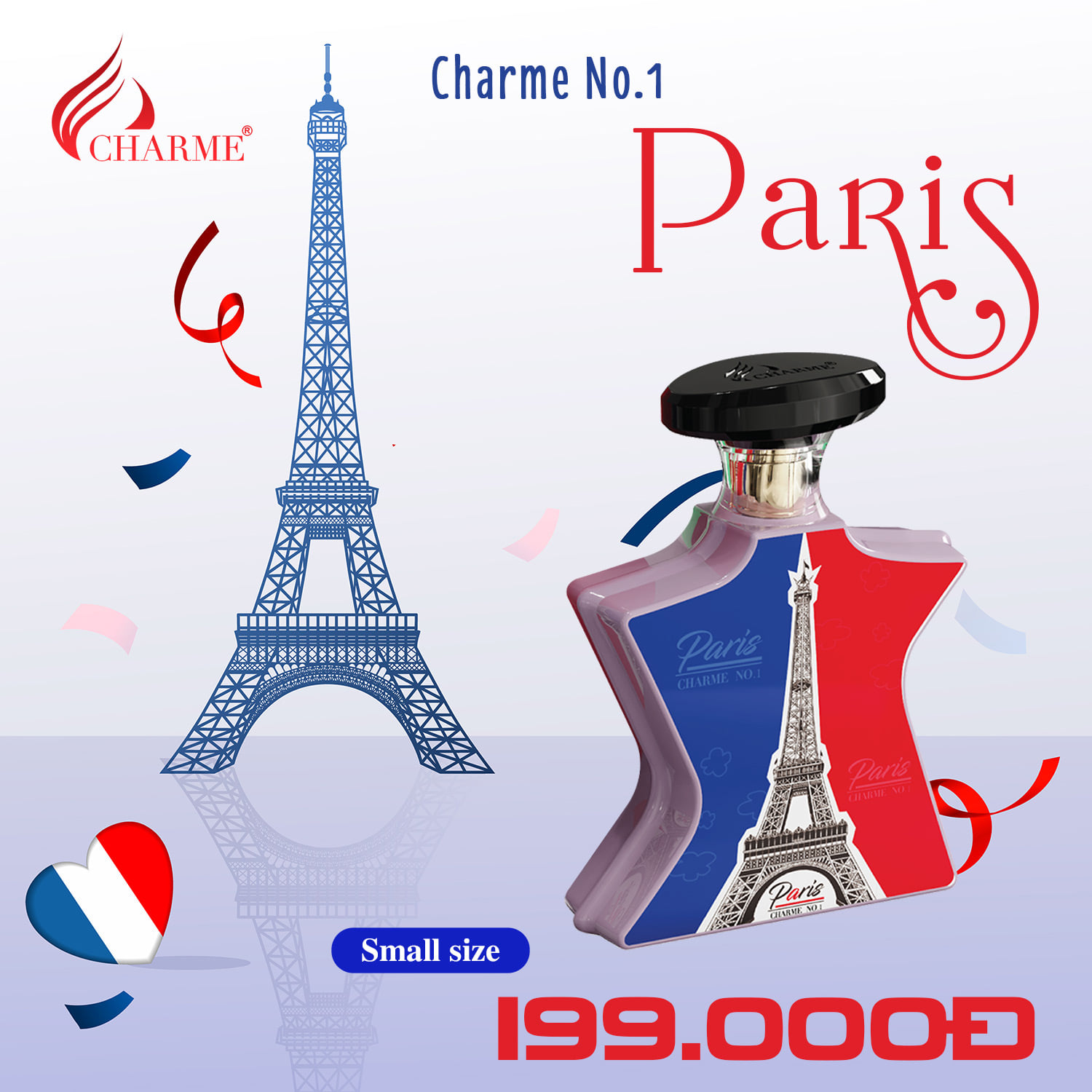Nước hoa mini 10ml Paris No.1 Charme chính hãng - 8936194691323