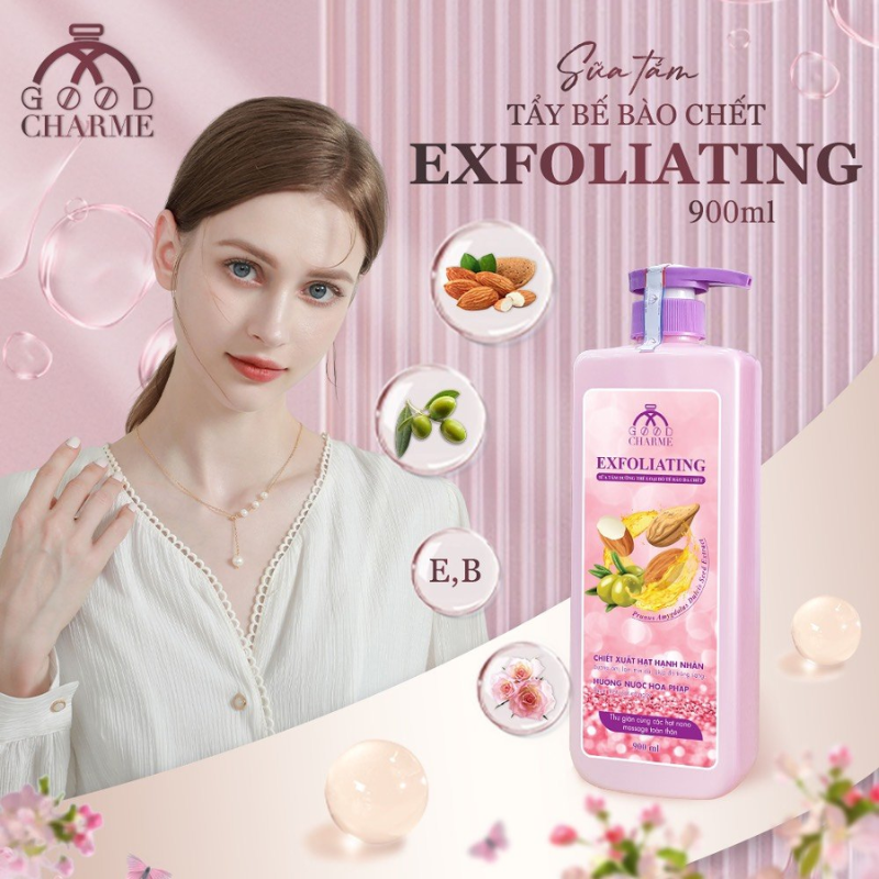 16130_4_20250913173527-5.png Sữa Tắm Cho Nữ Tẩy Tế Bào Da Chết Charme Exfoliating Hạt Hạnh Nhân Hương Nước Hoa Pháp 900ml - 8936194691552