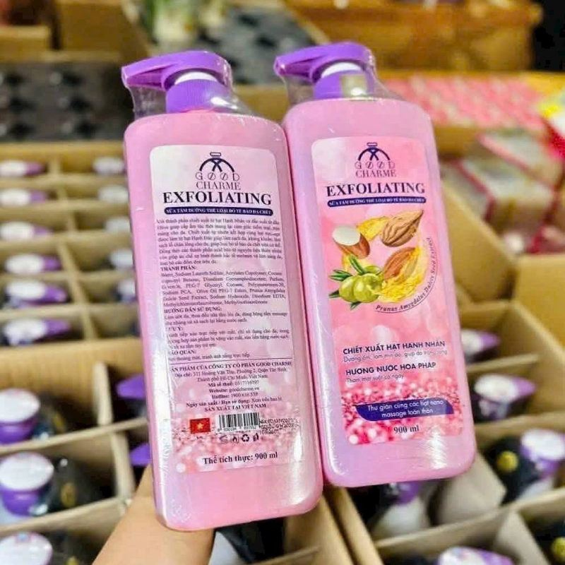 16130_6_20250913173528-5.png Sữa Tắm Cho Nữ Tẩy Tế Bào Da Chết Charme Exfoliating Hạt Hạnh Nhân Hương Nước Hoa Pháp 900ml - 8936194691552