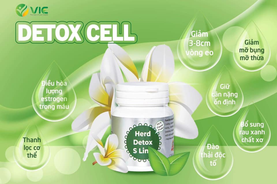 Viên Xơ Detox Cell Thảo Mộc Thiên Nhiên Herb Detox S Line Công Ty Vic Chính Hãng