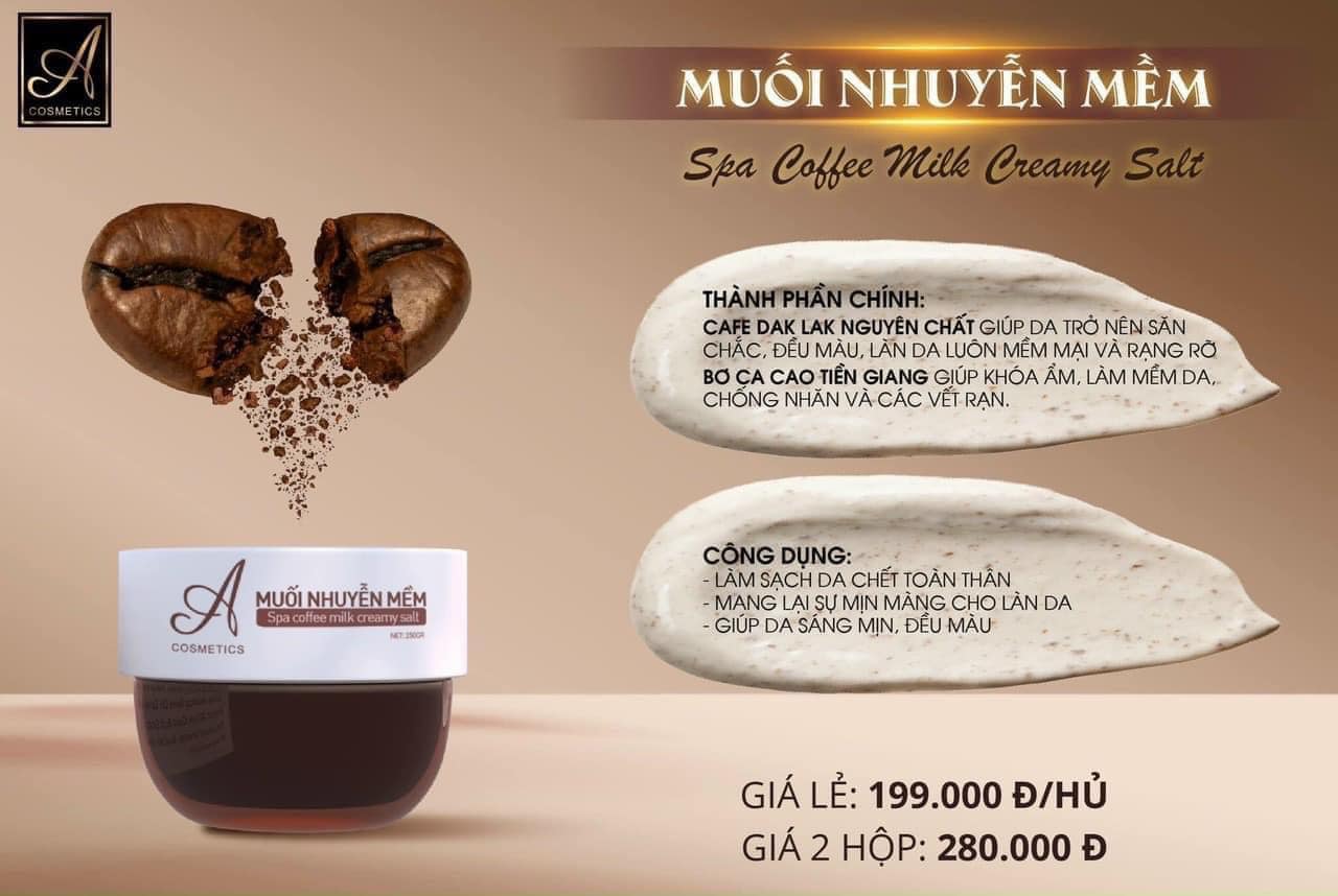 Tẩy tế bào chết muối nhuyễn mềm coffee A Cosmetics Chính Hãng