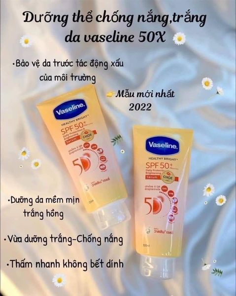 17033-291043713-1635028666872025-4945834202351152891-n-1.jpg Sữa Dưỡng Thể Vaseline Healthy Bright Spf 50+ Daily Protection Brightening Serum 300ml (Hàng nhập khẩu có tem phụ) - VASELINE01