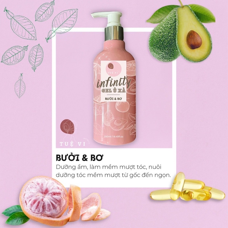 Dầu xả tóc gel ủ xả bưởi bơ Tuệ Vi infinity chính hãng