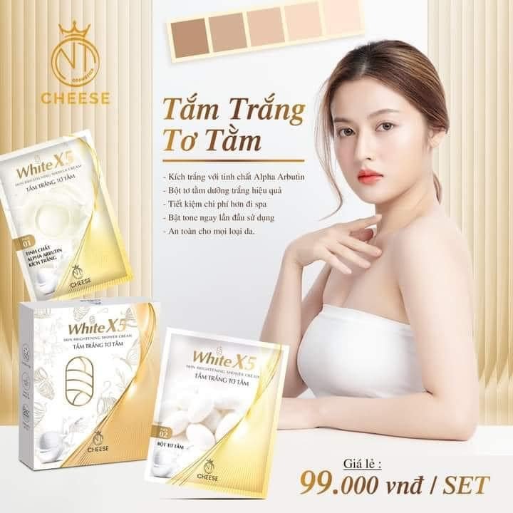 Tắm Trắng Tơ Tầm White X5 Cheese NT Cosmetics