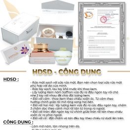 Kem Face trị nám dưỡng trắng da saffron Napoli Hải Âu Việt Chính Hãng - 8936106220160