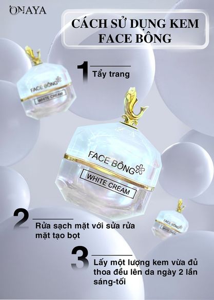 Kem face bông ONAYA dưỡng trắng da ngừa nám Chính Hãng