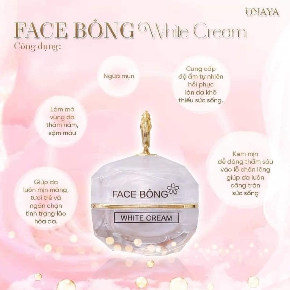Kem face bông ONAYA dưỡng trắng da ngừa nám Chính Hãng