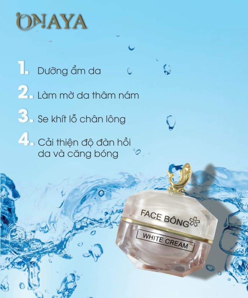 Kem face bông ONAYA dưỡng trắng da ngừa nám Chính Hãng