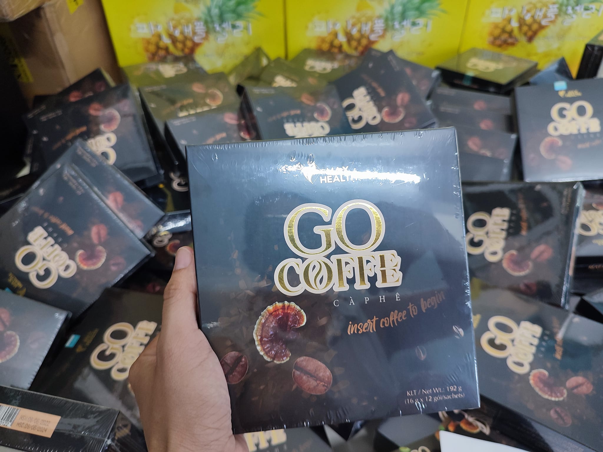 Cafe Giảm Cân Go Coffe Max Health Xóa Mã Hộp Lớn 12 gói chính hãng
