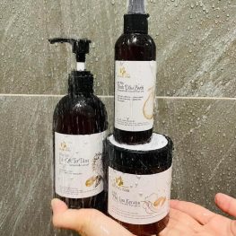 Combo Dầu Gội Xả Xịt Bồ Kết Tơ Tằm Hồng Tâm - COMBOHT