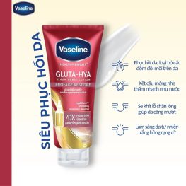 Sữa Dưỡng Thể Vaseline 70x Màu Đỏ Gluta Hya Serum Burst Lotion Pro Age Restore Thái Lan - 8851932448567