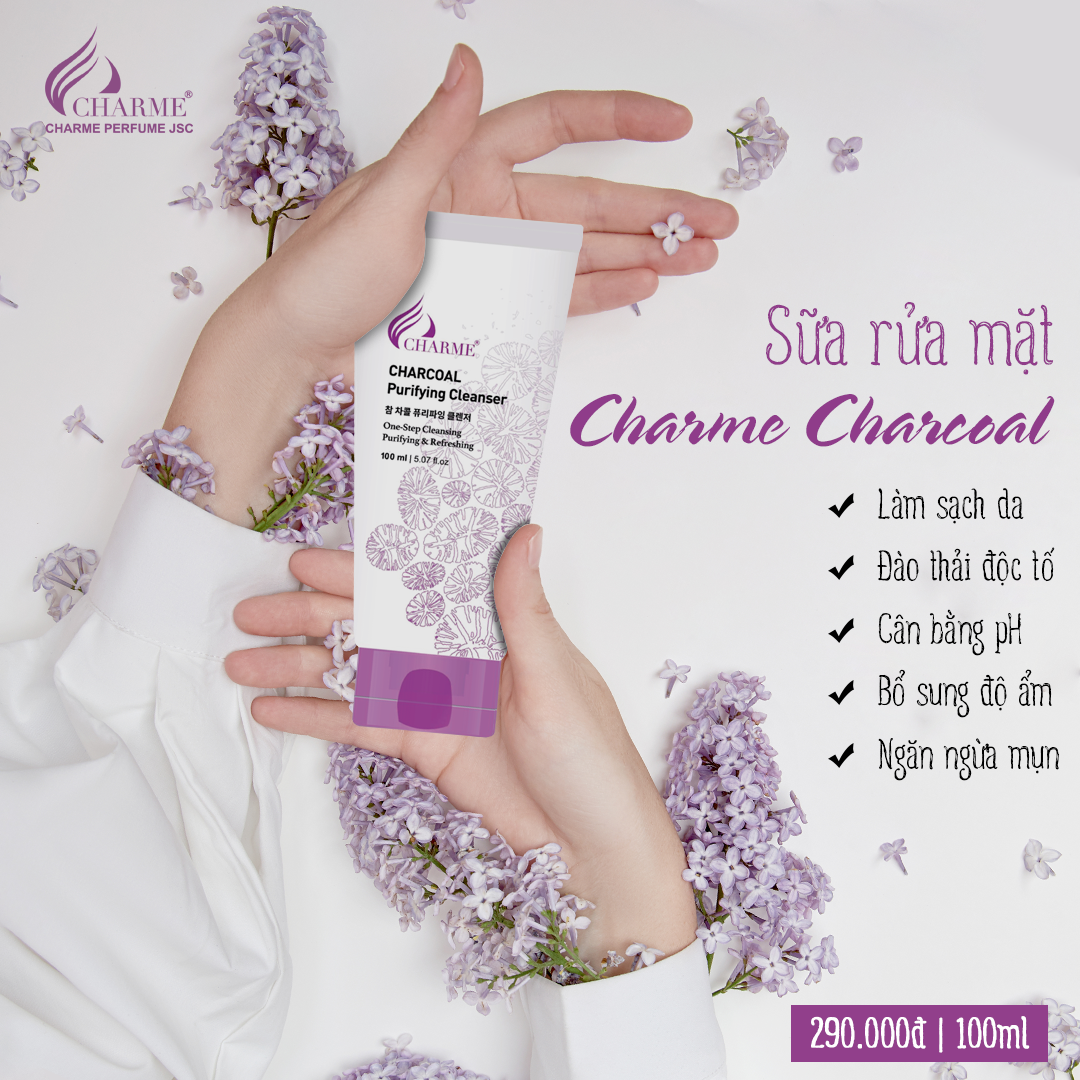Kho sỉ sữa Rửa Mặt Than Hoạt Tính Charme Charcoal Purifying Cleanser