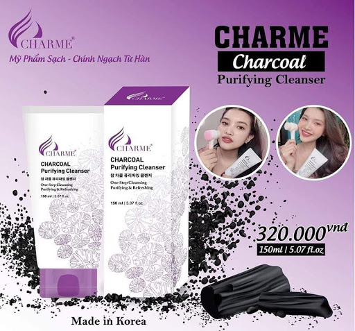 19502-sua-rua-mat-charme-1-1.jpg Sữa Rửa Mặt Than Hoạt Tính Charme Charcoal Purifying Cleanser - 8809085103123