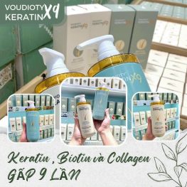 Combo Dầu Gội Xả Biotin Collagen Voudioty Keratin x9 - COMBOBIOTINX9