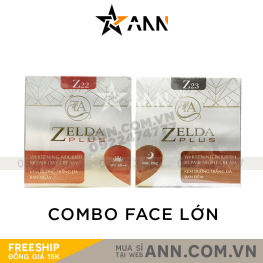 Combo Kem Face Zelda Plus Dưỡng Trắng Da Ngày Đêm - CBZELDA01