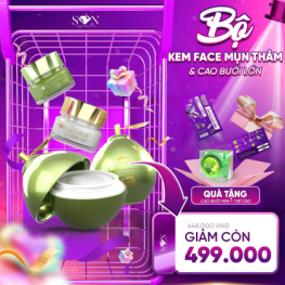 Bộ Face Mụn Thâm Son Cosmetic Và Cao Bưởi Lớn Kèm Cao Bưởi Nhỏ