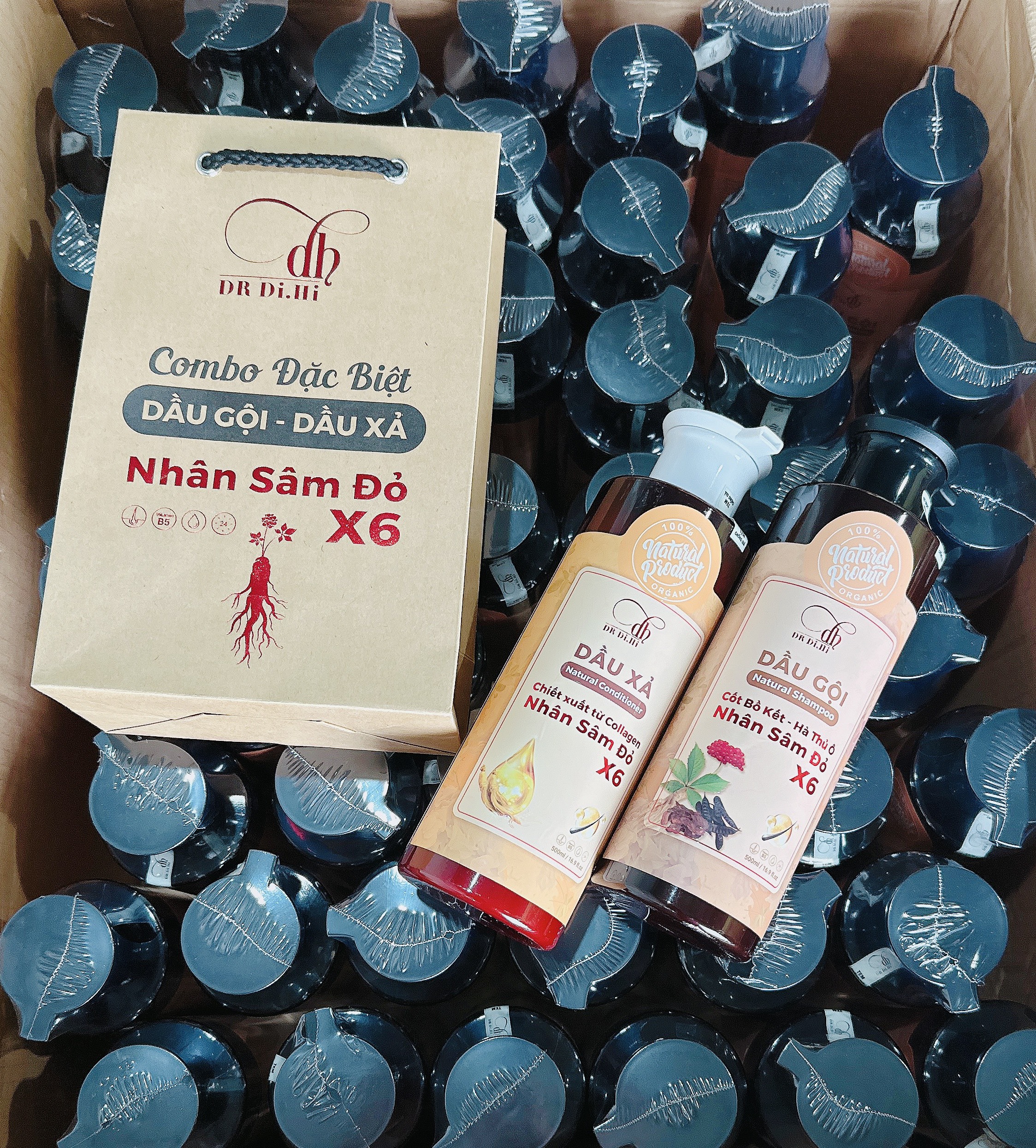 Sỉ combo Dầu Gội Xả Nhân Sâm Đỏ X6 Dr Di Hi