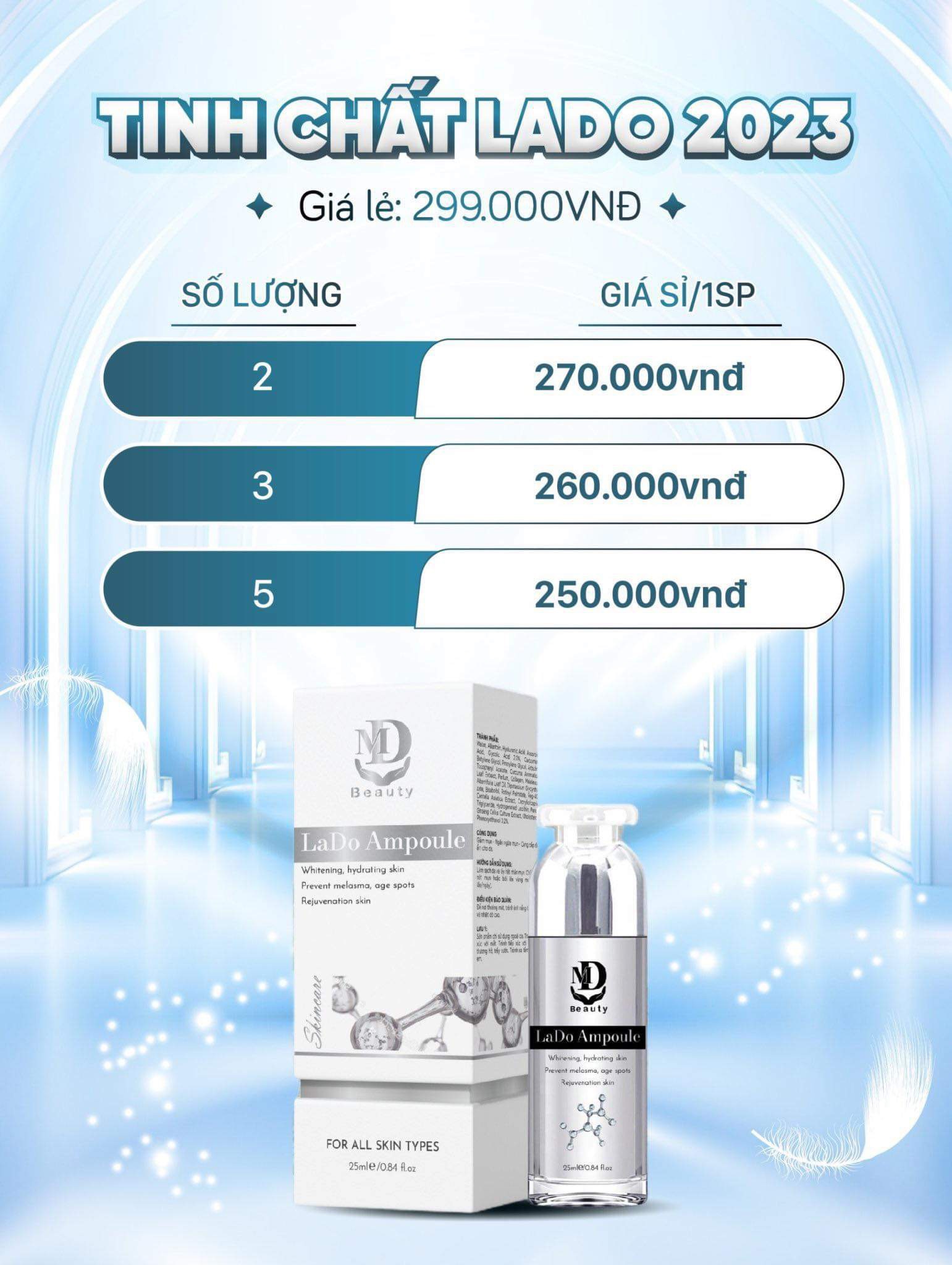 Serum Dưỡng Trắng Da LaDo Ampoule MD Beauty