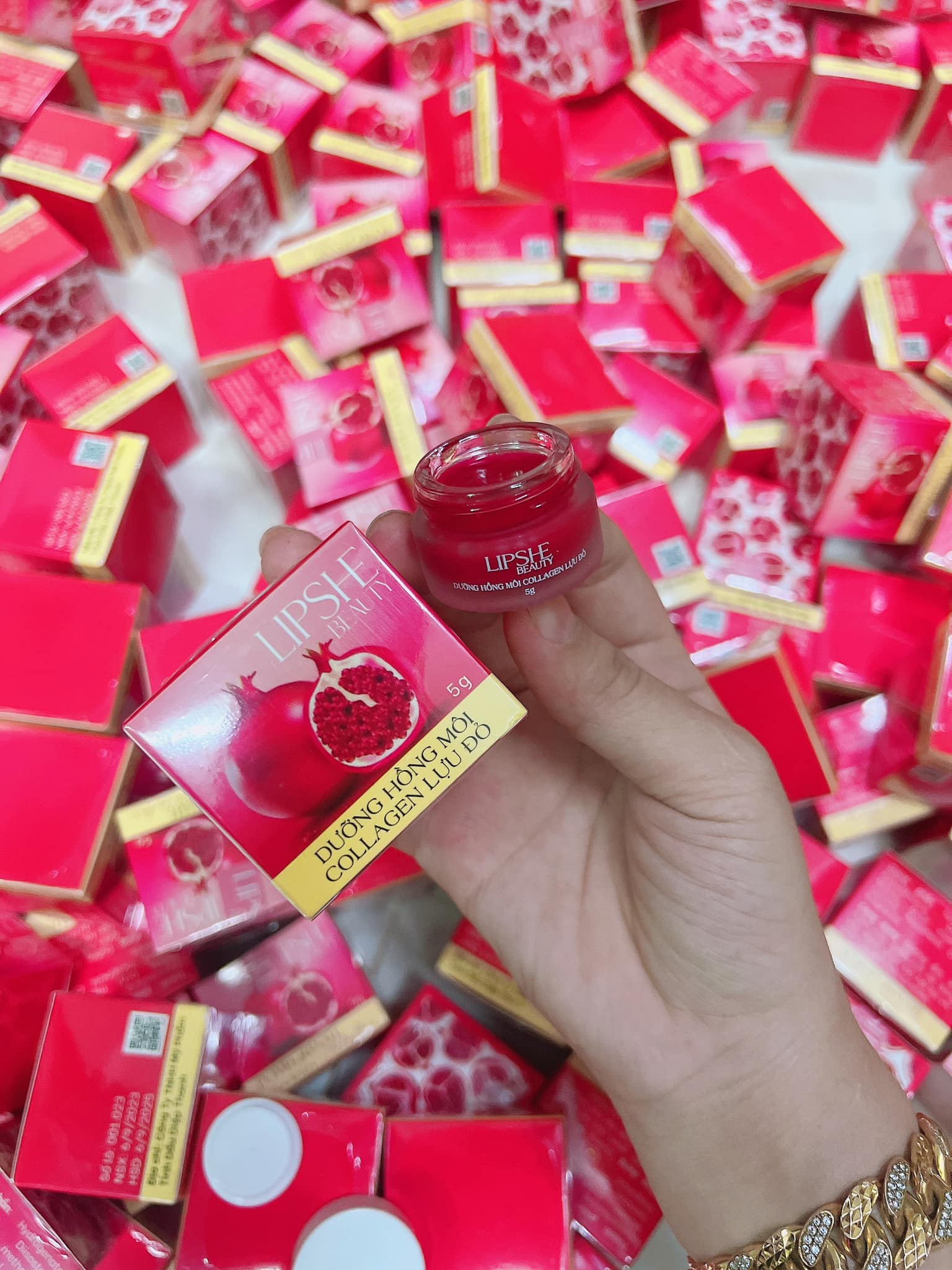 Dưỡng Hồng Môi Collagen Lựu Đỏ LIPSHE Beauty