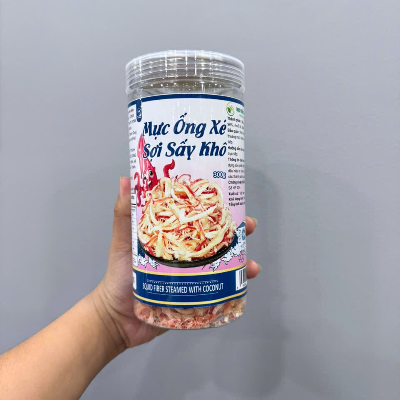 Giá sỉ mực ống Xé Sợi Sấy Khô 300g