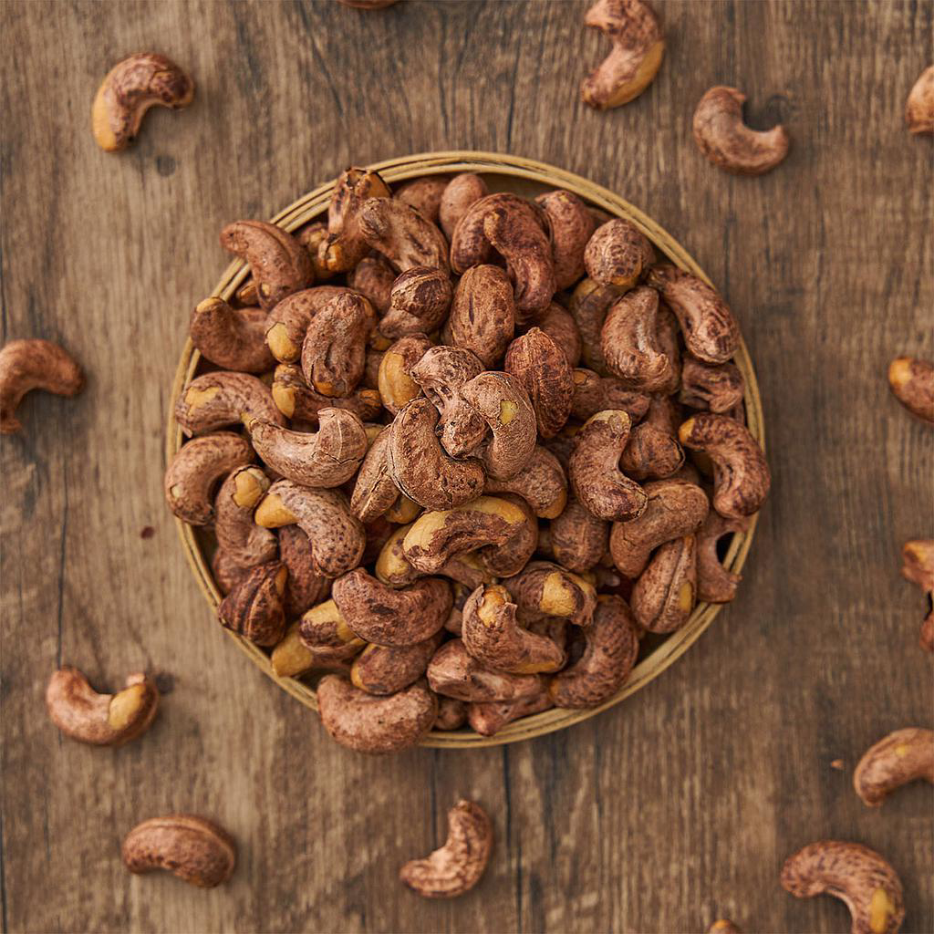 Hạt Điều Cồ A Rang Muối Nguyên Hạt Vỏ Lụa (Loại xuất khẩu) 500g Hộp