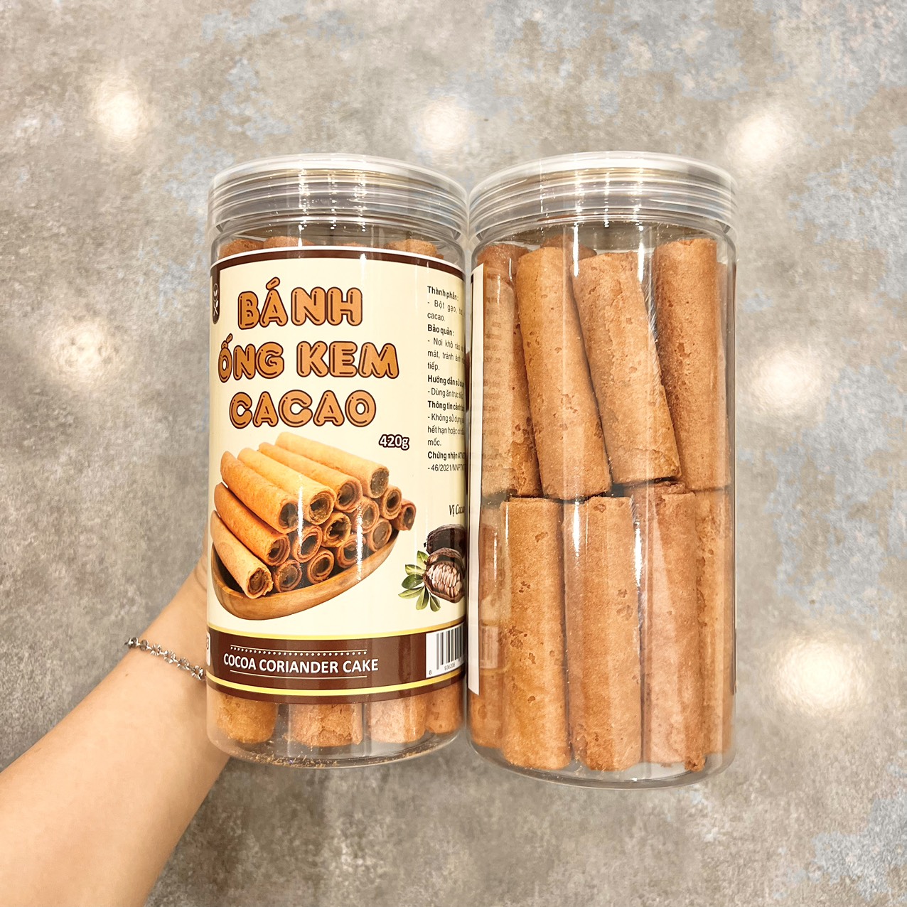 Bánh Ống Ngò Ca Cao Thơm Ngon 420g