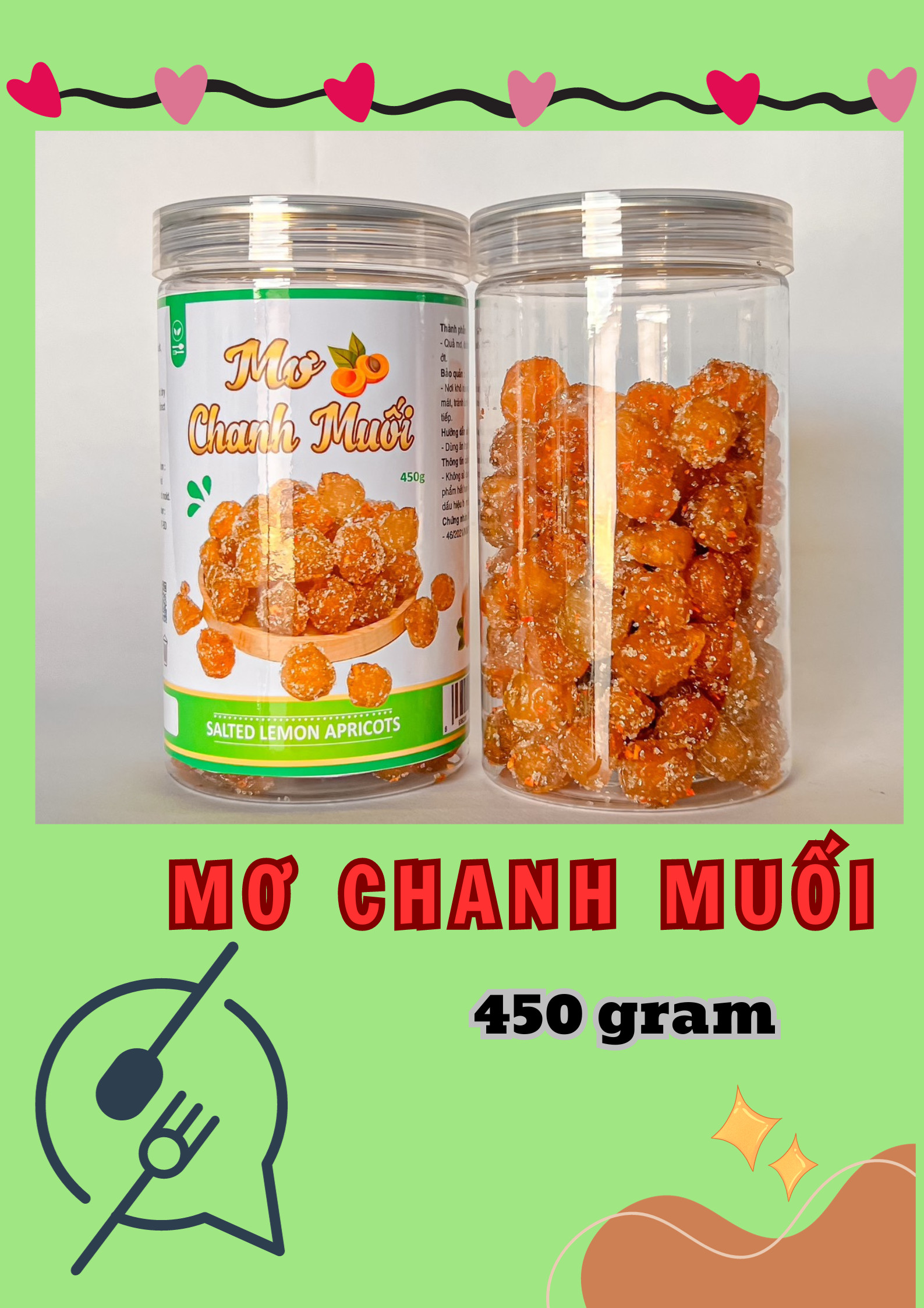 Sỉ mơ Chanh Muối Thơm Ngon 450g