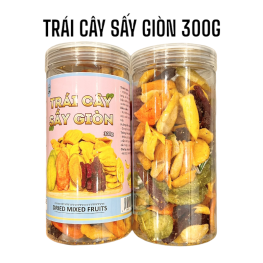 Trái Cây Thập Cẩm Sấy Giòn Thơm Ngon 300g Hộp - 8936208930301